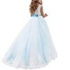 Popular All-Season Puffy Princess Dress for Girls (Ages 3-14) with Train