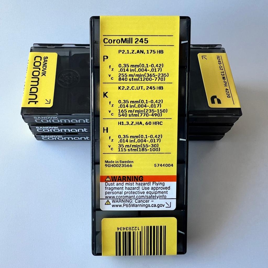 SANDVIK / R245-12T3M-PH 4220 / Original Swedish hard alloy blade 10 Pcs
