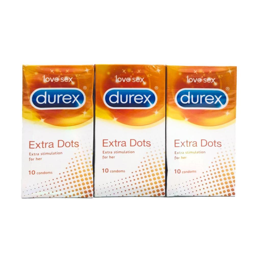 Dot Condom Set (3 X 10 Pcs), Extra Dots Condoms Set, Durex