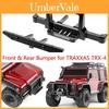 Conjunto de Para-choques Dianteiro e Traseiro de Alumínio CNC para 1/10 Rc Crawler Traxxas Trx-4
