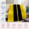 Coperta di Flanella a Strisce Verticali Gialle e Nere Minimalista Calda Morbida Halloween Natale Divano Caldo Accogliente Decorativa Per Stagione