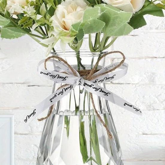 Plastic Clear Bud Vase Decorative Flower Vase Plant Holder Modern Centerpiece Vase for Home Wedding Party