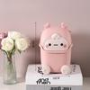 Creative Mini Desktop Trash Bin Living Room Office Kitchen Bedroom and Other Multi-purpose Cartoon Cute Storage Bins