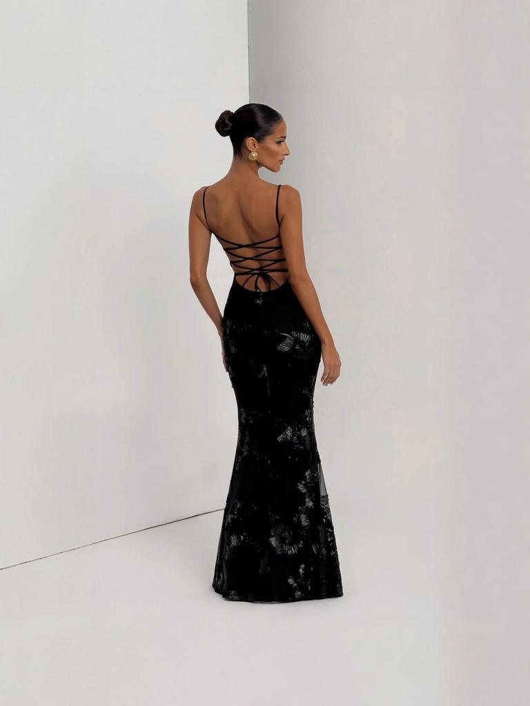 Summer Pearl Bow Backless A-line Dress