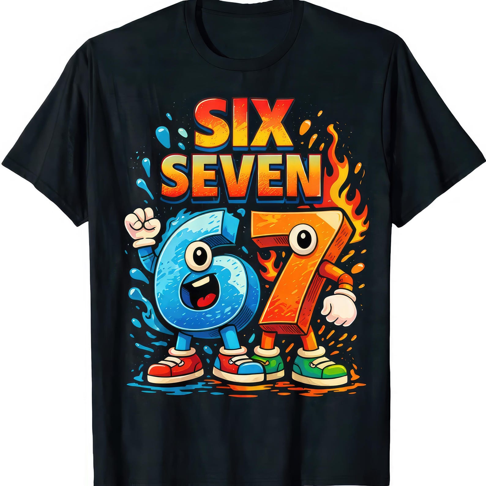Funny Math T shirt: Six Seven Joke, Nerdy School Tee S