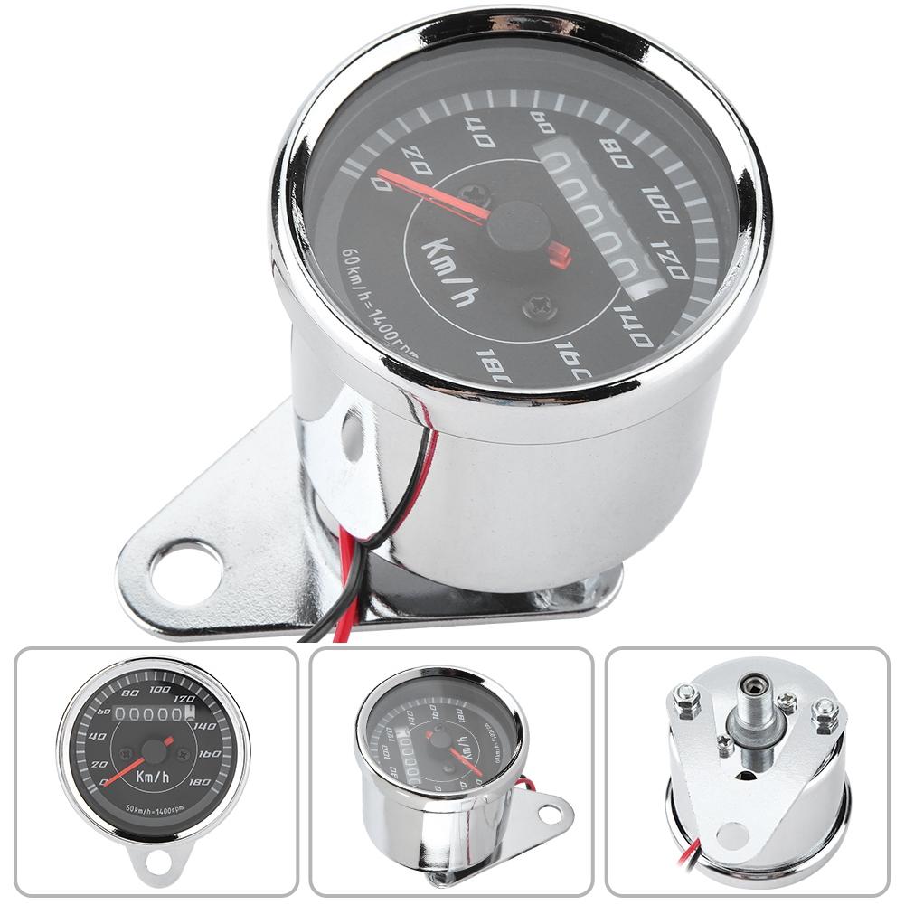 Universal Motorcycle Retro Modification LED Odometer Speedometer Digital Mile Meter Gauge