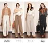 Women's Soft White Wool Acetate Wide-Leg Pants for Autumn/Winter 2025