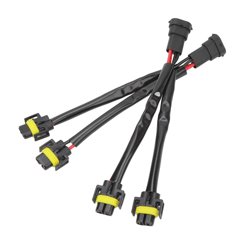 2 stk H11 H8 H9 Forlengelseskabelsett Mann til Kvinne 2-veis Hovedlyssplitter Kabelsett for Lastebil Pickup LED-kabel