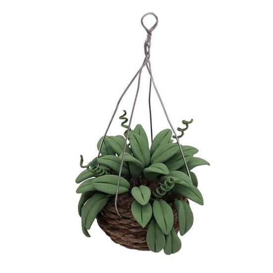 

Mini Green Plants Simulated Lightweight Compact Lovely Adorable Realistic Multifunctional Dollhouse Green Plants Hanging Basket for 1/12 Doll House зелёный