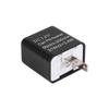 Universal Motorcycle Turn Signal Indicator 2 Pin Speed Adjustable LED Flasher Relay 12V Black