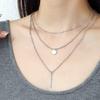 Creative Metal Necklace Long Sweater Chain Women, Multi-layer Copper Bead Chain Round Long Sequin Pendant Necklace