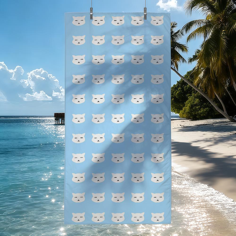 Cartoon G-Ganadi Dog Cat Towel Quick Drying Beach Towels Are Suitable For Swimming Pools Camping Yoga And The Gym