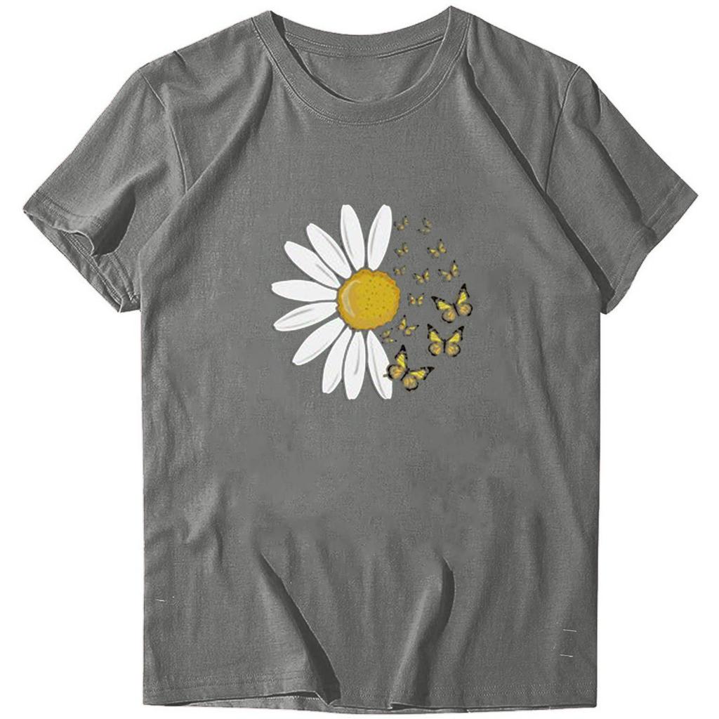 Moda dla dorosłych Kobieta Okrągły dekolt z krótkim rękawem T-Shirt Drukuje Luźne Krótkie