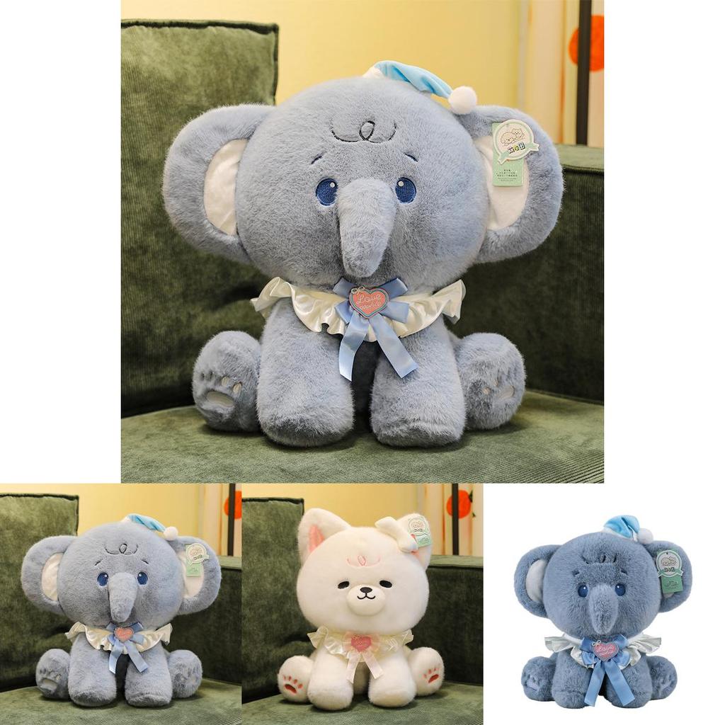 Kids Dog Elephant Lion Plush Animal Doll With Durable Filling For Birthday Present And Nursery Decor