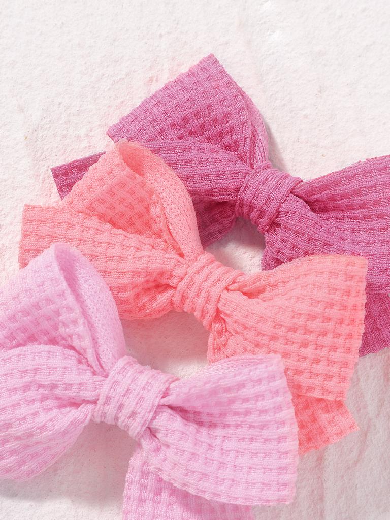 10Pcs/set Soft Cotton Bow Hairpin for Baby Girl Sweet Hairpin Color Block Delicate Hairgripe Barrettes Kawaii Child Accessories