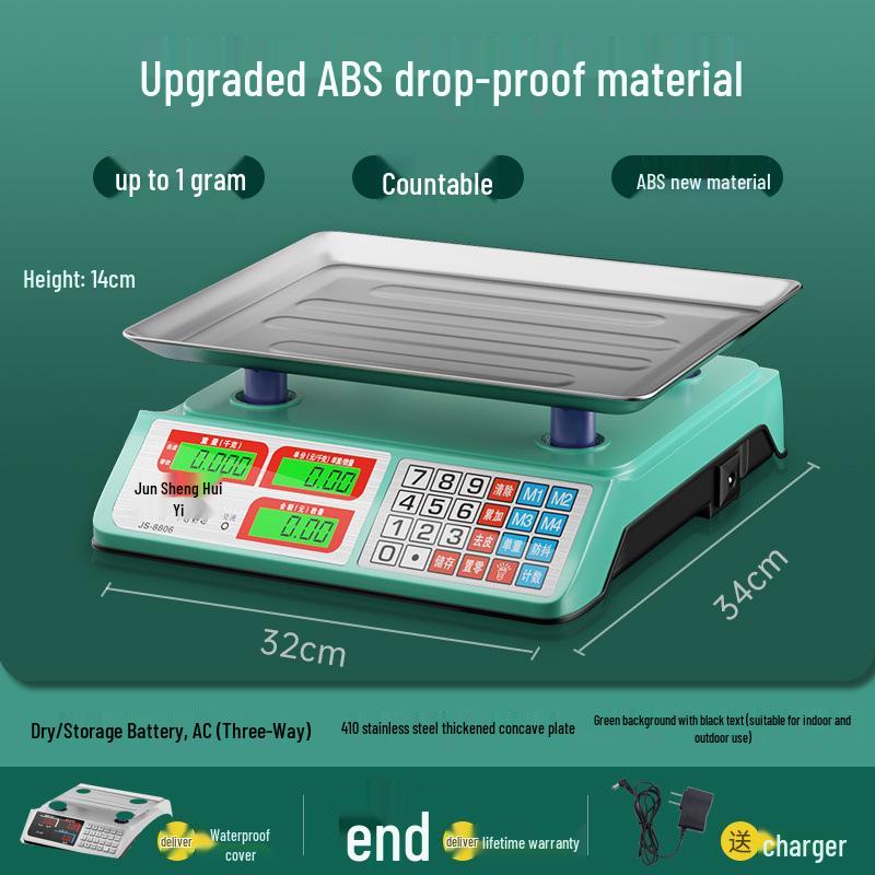 Compact Electronic Scale for Business or Home Use - Precise Weighing for Vegetables, Street Stalls, and Kitchen