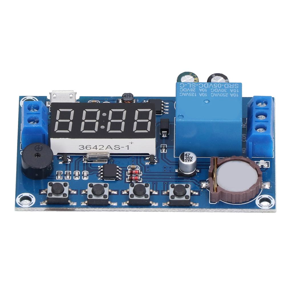 Moduł Przekaźnikowy 5 Okresów Czasowych Timer 24H Opóźnienia Zabezpieczenie przed Odwrotnym Podłączeniem Ostrzeżenie Buzer Sterownik Przełącznika