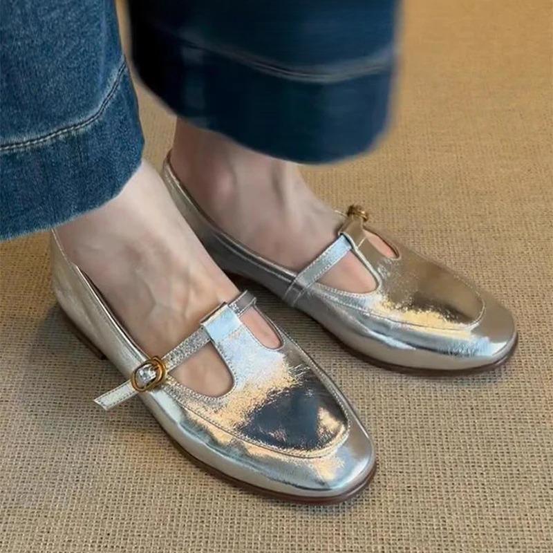 Mote Dame Ballerinaer Loafers Sko Casual Sneakers Grunne Mary Jane Sko 2025 Sommer Nye Sandaler Gåskinn Zapatillas De Mujer