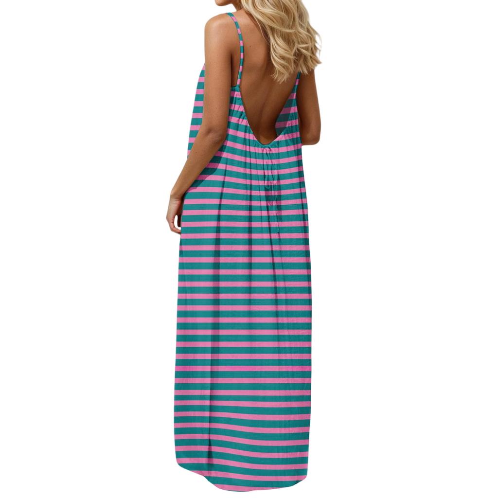 Women's Casual Fashionable Striped Checkered Printed Dress
