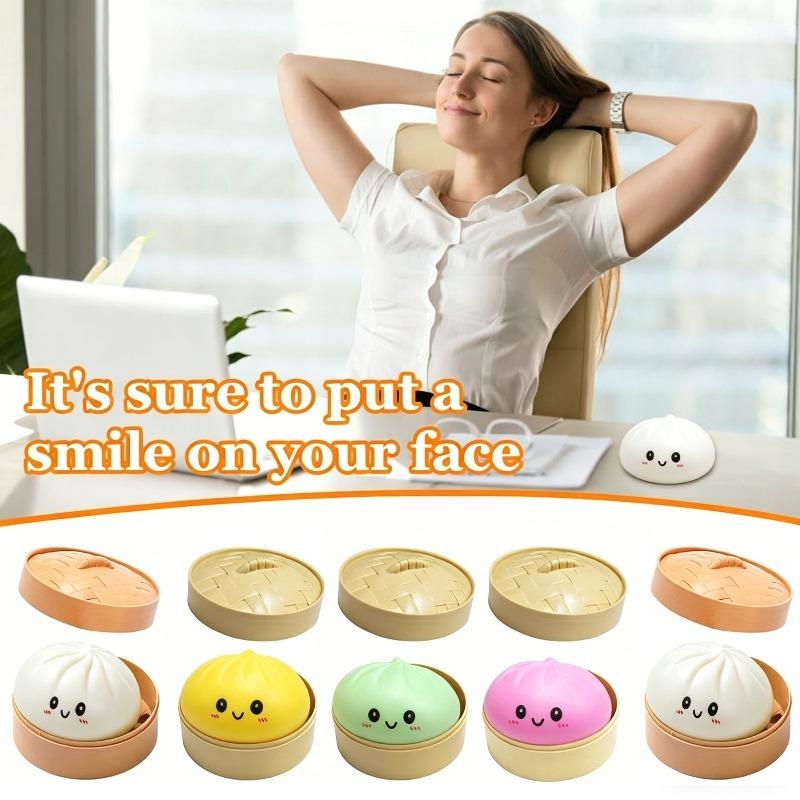 Toys Giant Squishies Dumpling Bun Toy, Slow Rising Glitter Dumpling Stress Ball, Stress Relief Fidget Toy for Home Office Travel