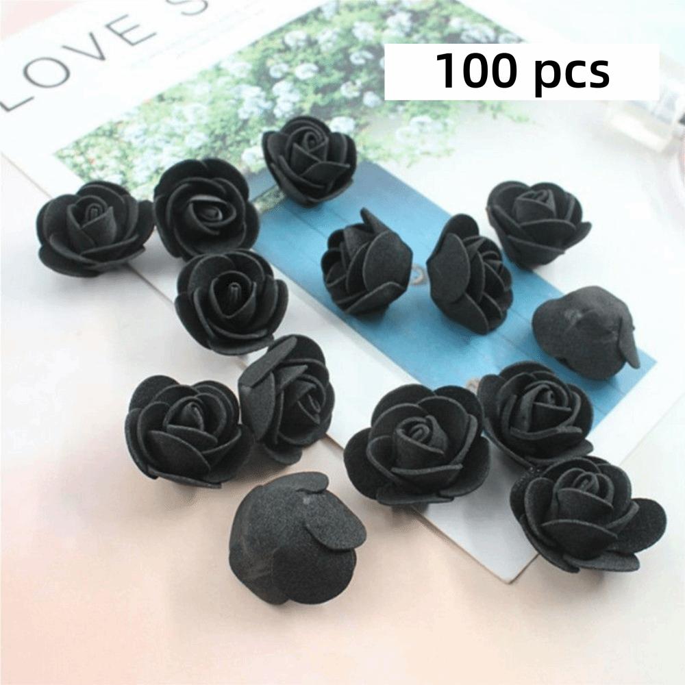 3cm Künstliche Blumen Handgefertigte Blumenmaterialien Schaumstoff Rosenköpfe Valentinstagsrose