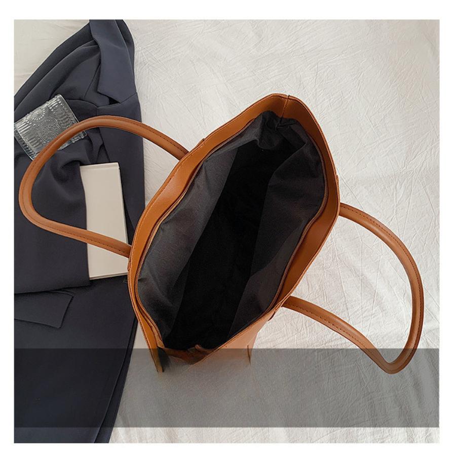 New Large Capacity Faux Leather Tote Bag for Women Office Commute Shoulder Handbag Casual Work Purse