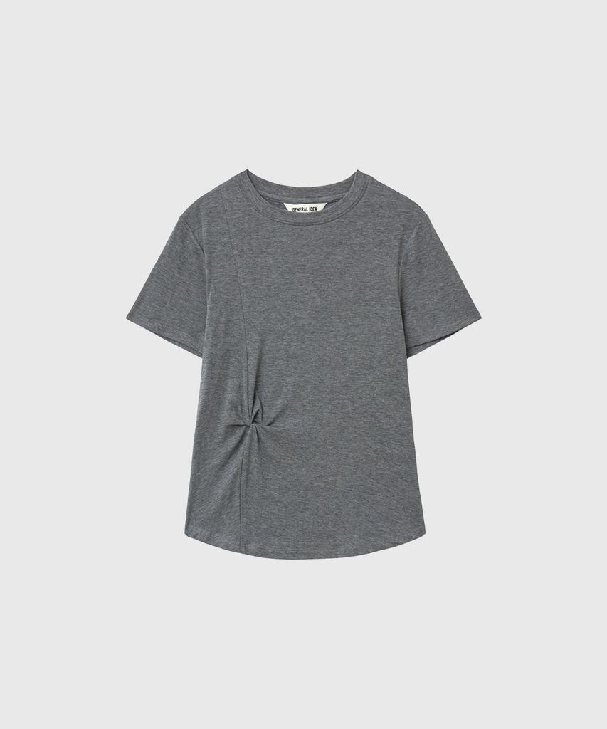 GENERALIDEA Acetate Twist Short Sleeve T-Shirt [Charcoal] / Gf2Lts520