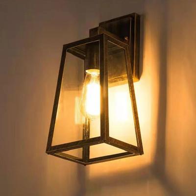 Retro Outdoor Waterproof Wall Lamps Lampshade with Iron Acrylic Minimalist Outdoor Corridor Corridor Light E27 Screw Wall Light