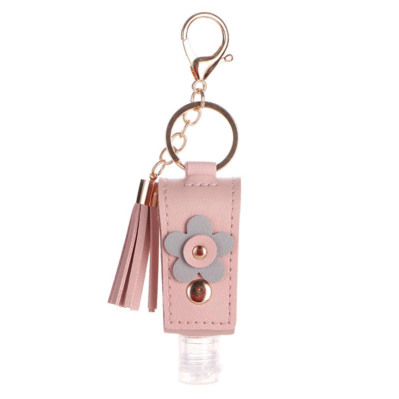 Women's Summer Toner Refillable Bottle with Retro Leather Keyring Bag