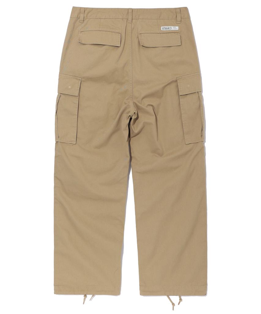 SOUNDSLIFE Wide Cargo Pants (Cotton) Beige