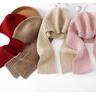 100% Pure Cashmere Children's Winter Hat and Scarf Set - Versatile, Solid Color Knit for Warmth and Style
