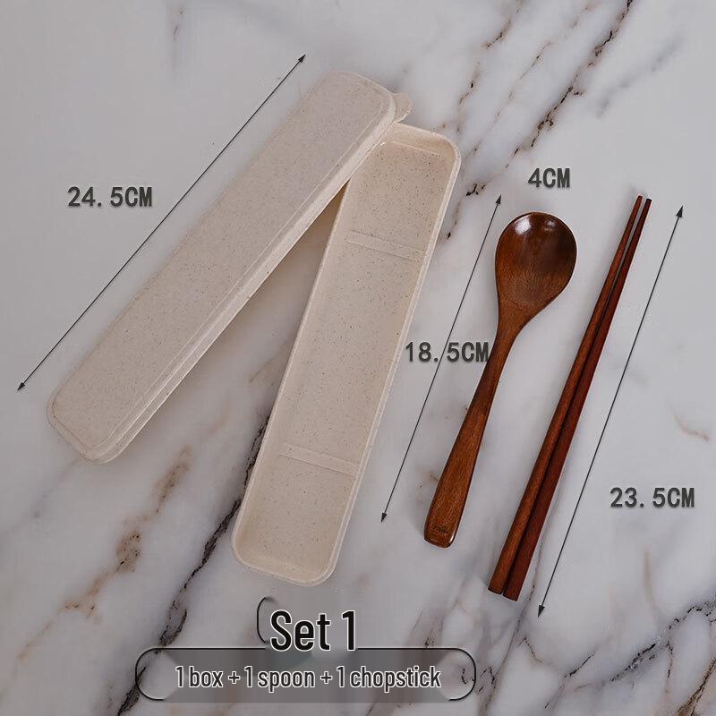 

ZISIZ Wooden Long Handle Cutlery Set