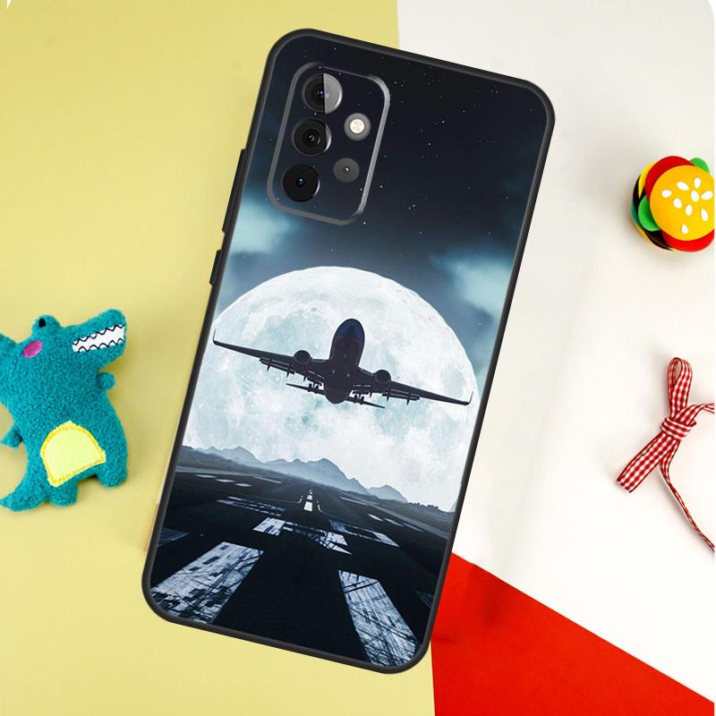 Aircraft Airplane Fly Travel Case For Samsung Galaxy A54 A34 A24 A14 A12 A22 A32 A42 A52 A72 A52S A51 A71 A13 A53 Cover