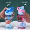 480ML Kids Water Sippy Cup Cartoon Baby Feeding Cup with Straws Leakproof Water Bottle Outdoor Outdoor Sports Portable Duckbill Straw Cups