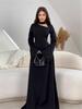 European & American Solid Color Long-Sleeved Slimming Dress for Spring/Autumn