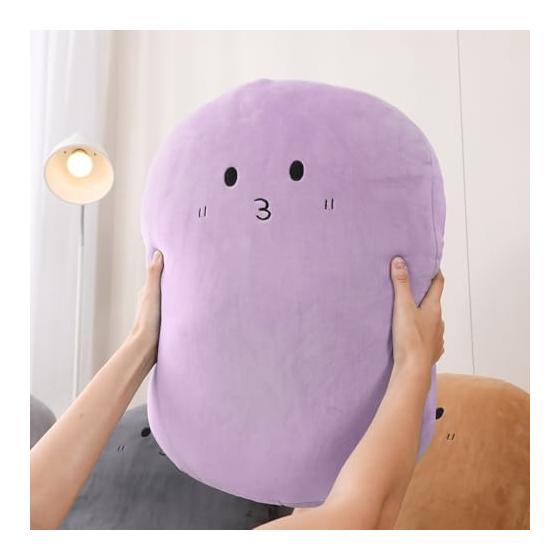 JEMA Cushion, Chewy Cushion, Emoji, Emoticon, Body Pillow, Oval Shape, Fluffy, Cute, Cushion, Living Room, Backrest, For Sofa, Interior Pillow,