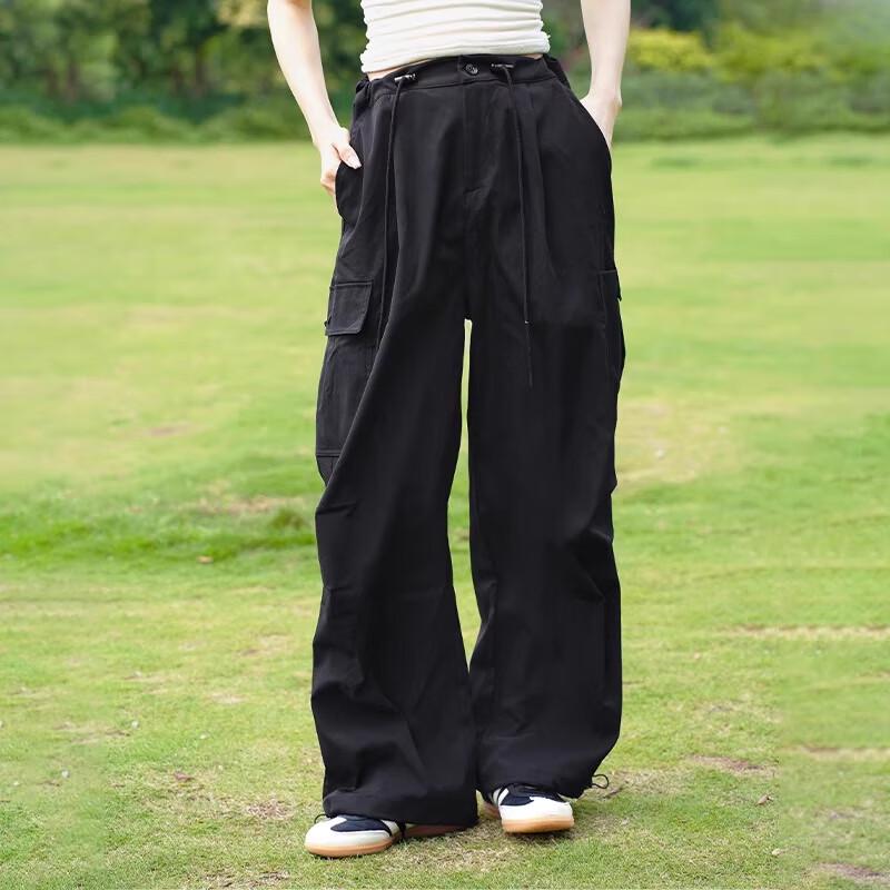 CAMEL Unisex Quick-Dry Ice-Feel Loose Wide-Leg Sport Cuffed Pants