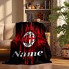 AC Milan Custom Flannel Blankets Soft Warm Cozy Throws for Home Decor Holiday Gifts