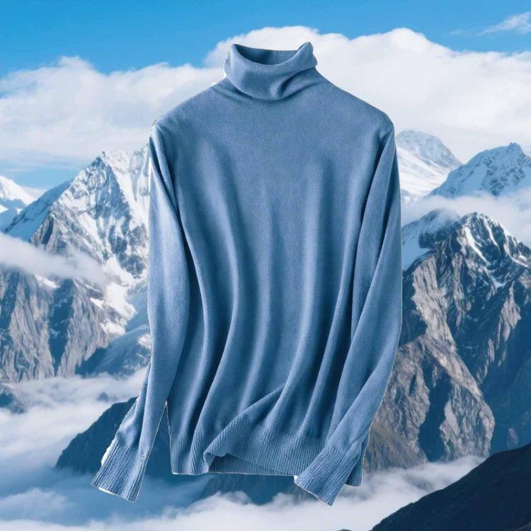 Womens Turtleneck Sweater Slim Fit Wool Long Sleeve Seamless Temperament