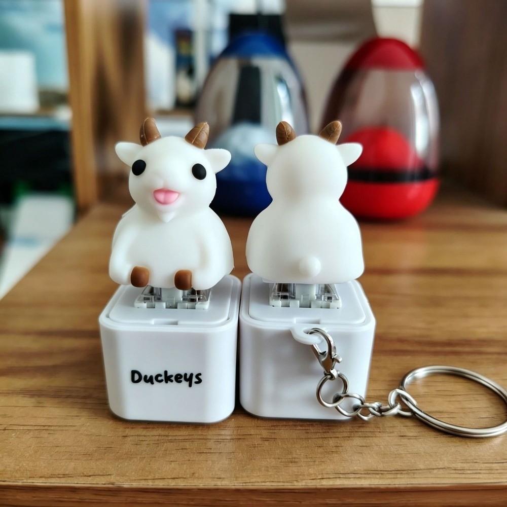 Glowing Animal Sound Light Fidget Keychain Rechargeable Fidget Button Key Chain Backpack Pendant
