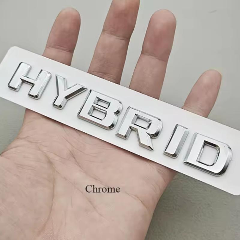 

ABS Car Letters Logo HYBRID Sticker Side Fender Badge Rear Trunk Emblem For Mercedes Benz S Class C300 E300 GLE350 GLC300