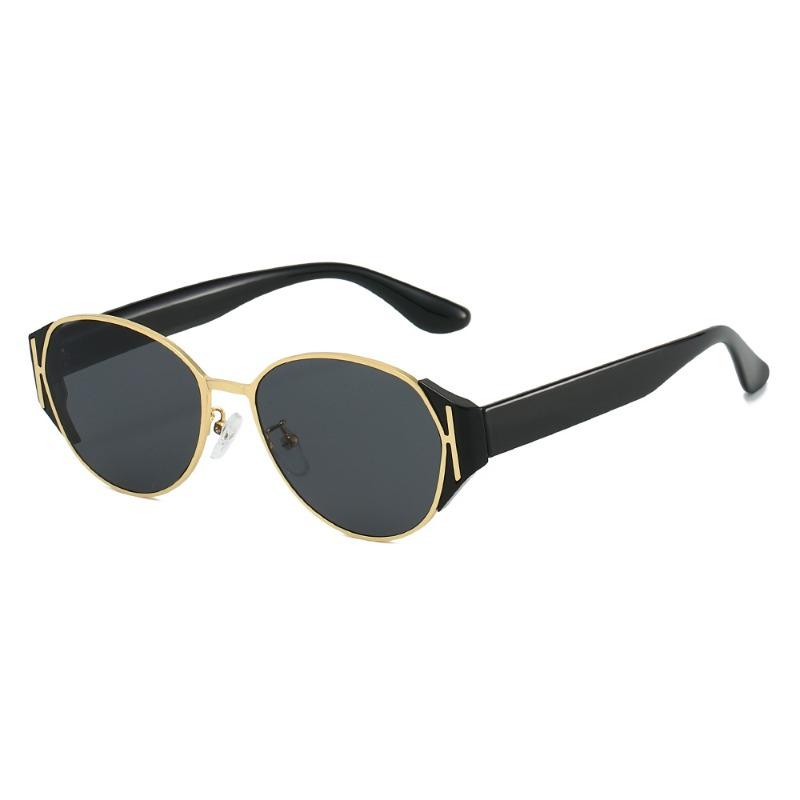 New High Quality Men Women Metal Frame Sunglasses Unisex Designer Fashion Sun Glasses Oval Unisex Stylish Eyewear Shades Uv400
