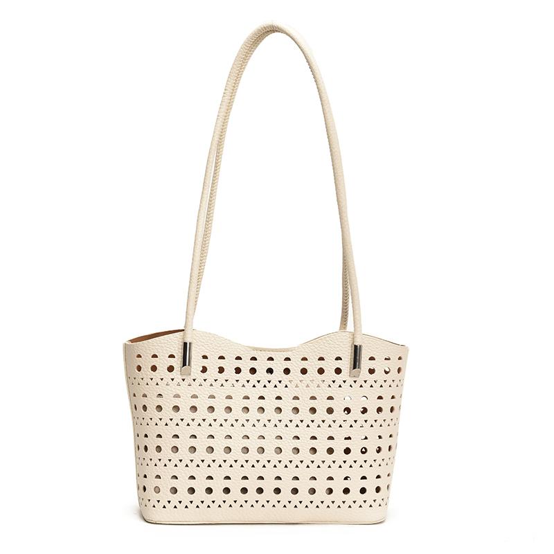 Large-capacity hollow bag women's summer versatile shoulder mother and child bag leisure work commuter tote bag