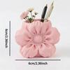 Eco Friendly 3D Printed Silk Flower Makeup Brush Holder Stylish Vanity Storage for Cosmetic Brushes Lipsticks