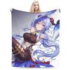 Genshin Impact Venti Blankets Velvet Summer Air Conditioning Barbatos Anime Multi-function Warm Throw Blanket for Bed Car Quilt