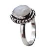 Moonstone Natural Gemstone Antique Silver Plated Ring US Size-7.25 A 795