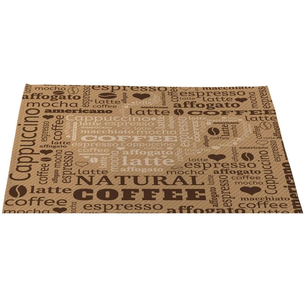 Fresh Simple Abstract Small Leaf Branch Printing Linen Placemat for Dining Table Drink Coaster Home Decoration Modern Kitchen