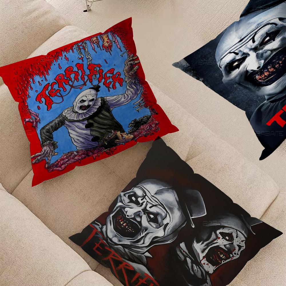 Film T-terrifier Skräckkudde Gåva Hemmakontor Dekoration Sovrum Soffa Bil Kuddfodral Fodral 45x45