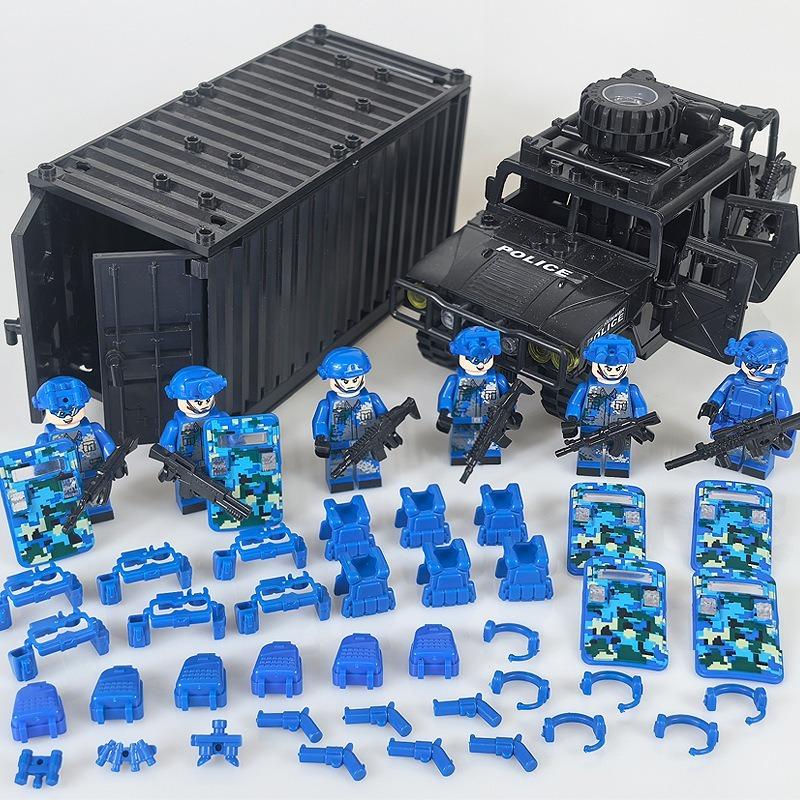 Peacekeeping and Riot Control Teams, Police, Special Forces, Soldiers, Military Figures, Children, Assembled Toys, Building Toys, Gifts
