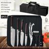 WXCOO Japanese Knife Set with Knife Bag Kitchen Knives Damascus Laser Fish Fillet Meat Cleaver Fruit Peeler Santoku Cutter